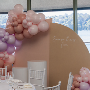 Sail backdrop event styling event planning balloons display