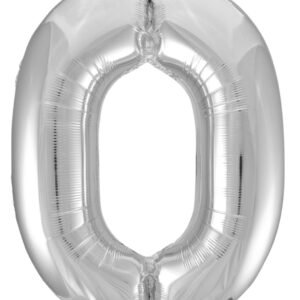 Silver Numeral Helium Foil - 86cm
